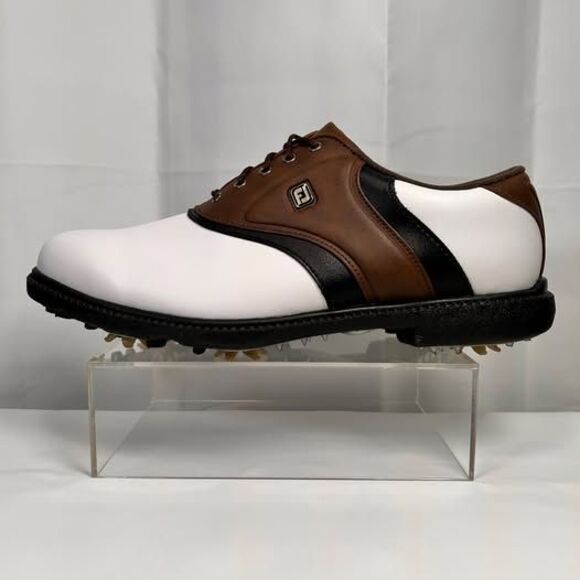 FootJoy Originals Golf Shoes Men’s Size 10 M White Brown Saddle [45330] - Picture 4 of 8